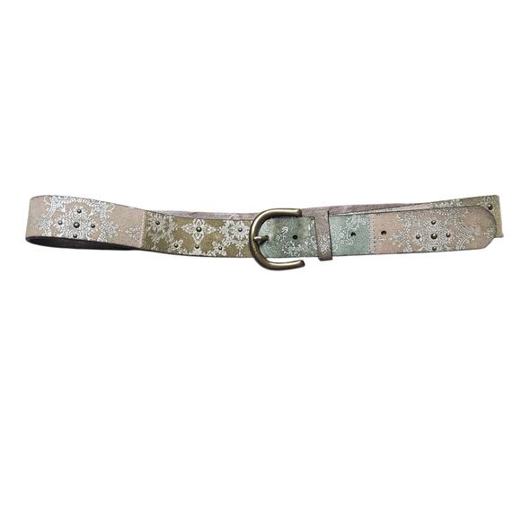 Y2k Fossil Suede Leather Belt - Size Medium - Picture 1 of 7